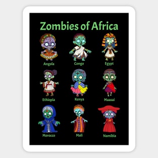 Zombies of Africa Sticker